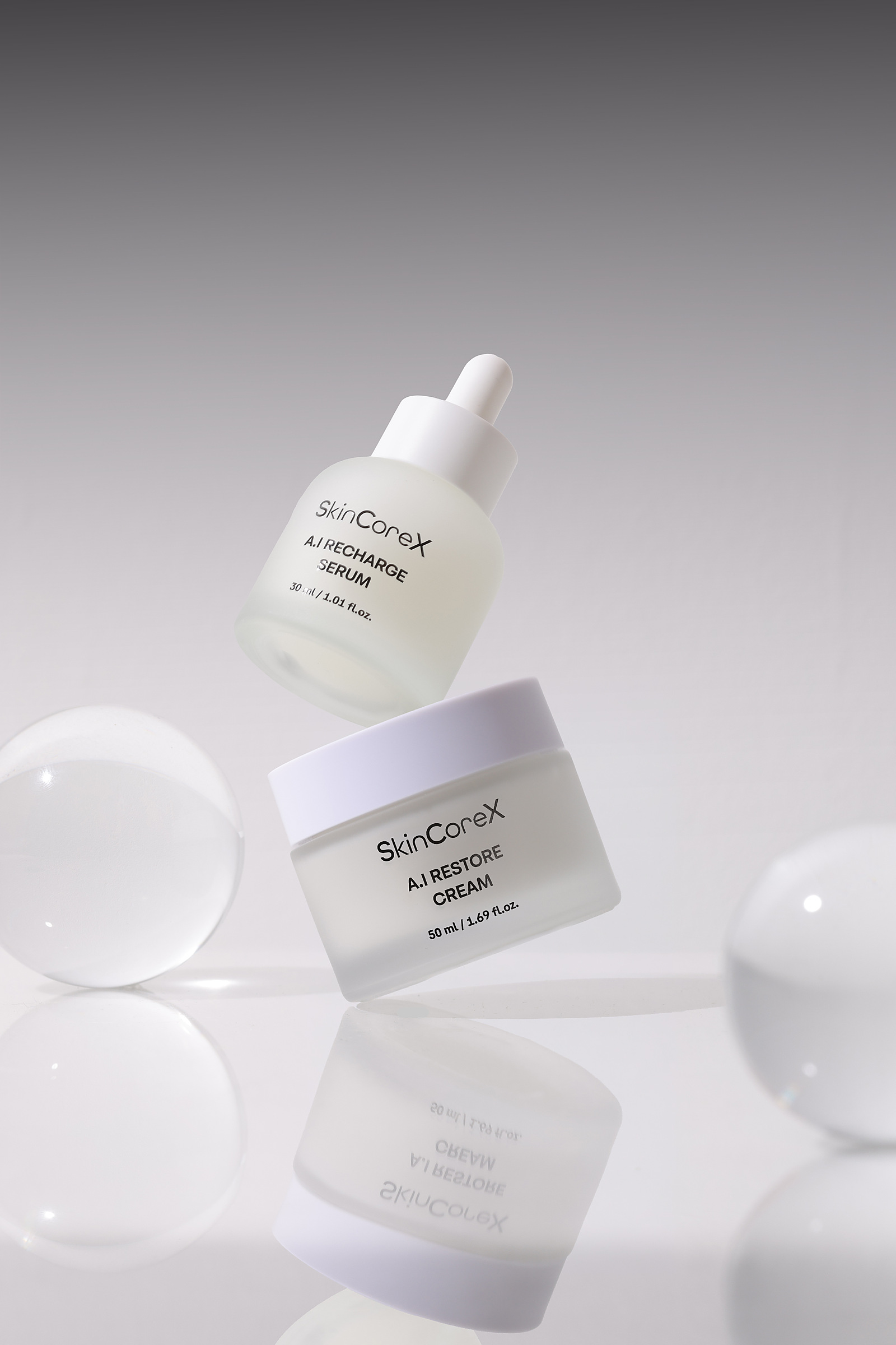 SkinCoreX A.I Recharge Serum and A.I Restore Cream duo