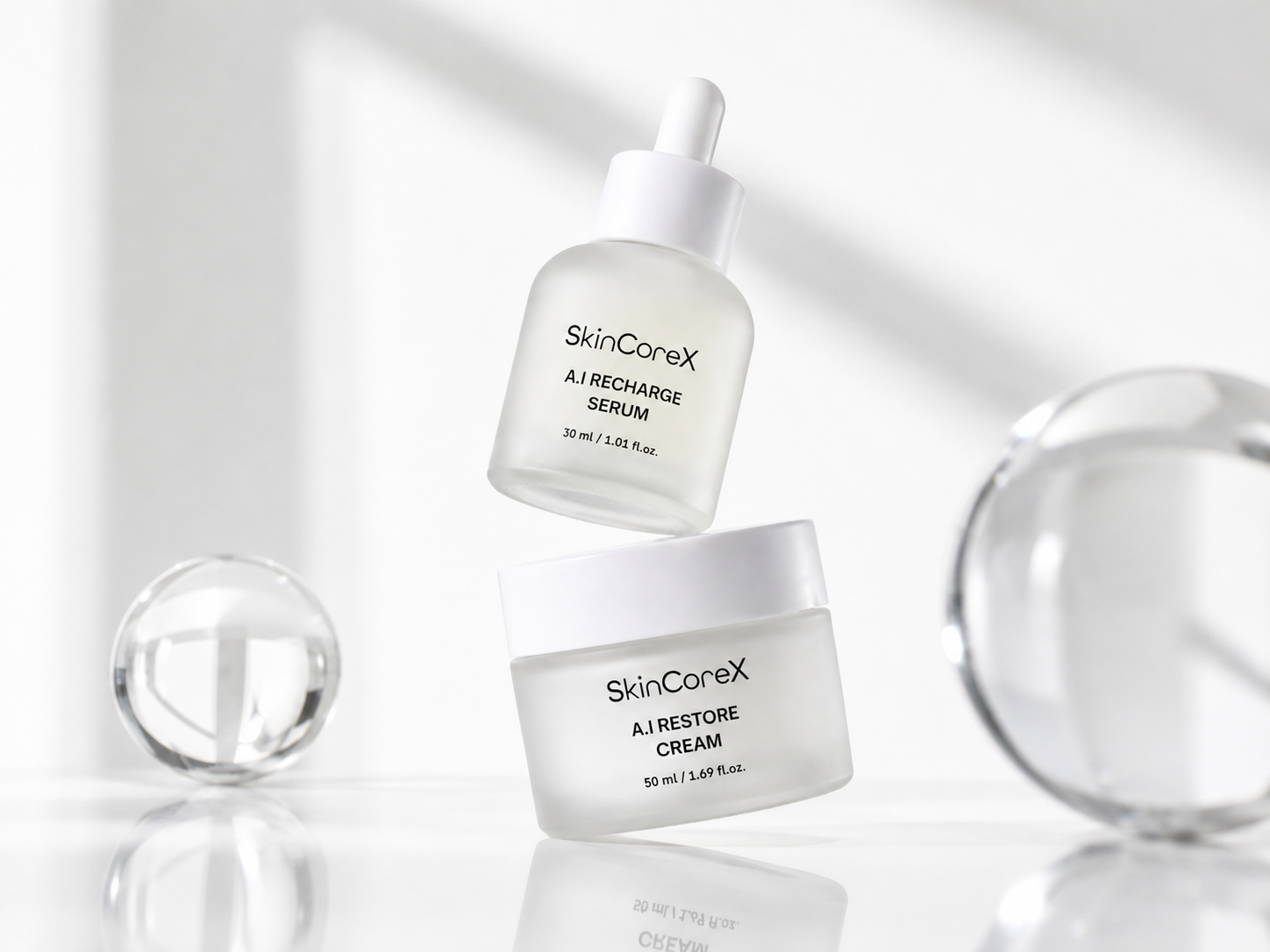 SkinCoreX A.I Recharge Serum and A.I Restore Cream duo
